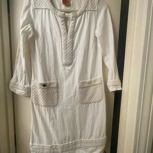 Tory Burch off-white Textured Dress